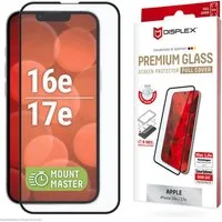 Displex Displayschutzglas Premium Glass Screen Protector mit EASY-ON MountMaster für Apple iPhone 16e, Apple iPhone 17e, Displayschutzfolie, Schutzfolie, Bildschirmschutz, kratz- & stoßfest