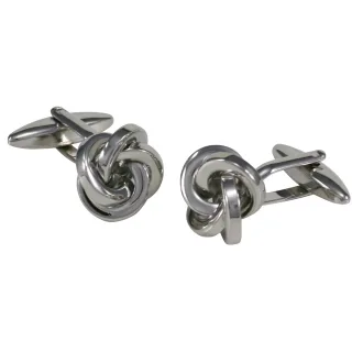 LINDENMANN - Manschettenknöpfe rh Knoten silber - Gr. - ONE SIZE
