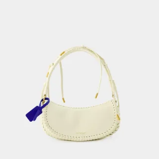 Kante Weben Schultertasche - Off White - Leder - Beige