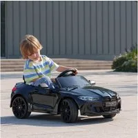 AIYAPLAY Elektro-Kinderauto 12V Kinderauto mit 2,4G-Fernbedienung, MP3, USB, LED-Lichte, Hupe, Belastbarkeit 30 kg, (1-tlg), für Kinder 3-5 Jahre, Schwarz