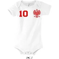 Blondie & Brownie Strampler Polen Kinder Baby Polska Sport Trikot Fußball Meister WM Europa EM