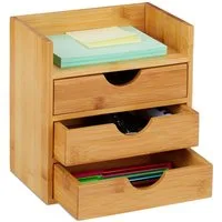 relaxdays Organizer Schreibtisch Organizer mit 3 Schubladen