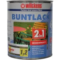 Wilckens Farben Kunstharzlack Buntlack 2in1, seidenmatt, Silbergrau (RAL 7001), 750 ml
