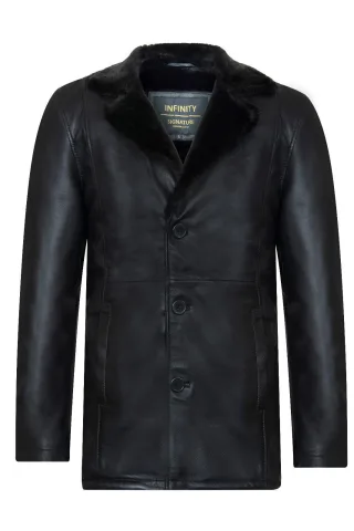 Herren-Blazerjacke aus Reefer-Leder – Pablo