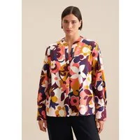 seidensticker Klassische Bluse Schwarze Rose Tunika Floral