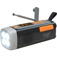 Adler AD 1920 Notfallradio (Kurbel und Powerbank, Bluetooth 5.0, 4-W-LED-Taschenlampe)