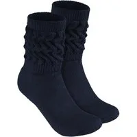 BRUBAKER Schoppersocken Slouch Socken - Damen Fitnesssocken (80s Style, 4-Paar, Baumwolle) Knit Sportsocken für Fitness, Yoga, Workout, Gymnastik und Wellness