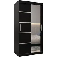 ABIKS MÖBEL Schwebetürenschrank Verona 2 Schlafzimmerschrank, mit Spiegel, Kleiderstange und Regalen
