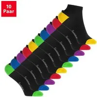 Footstar Kurzsocken Kinder Baumwoll Kurzschaft Socken (10 Paar) Ferse-Spitze