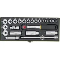 PROXXON INDUSTRIAL Bit- und Steckschlüsselset Proxxon Steckschlüsselsatz CV. 6-24PR, Vierkant, 24-teilig, 3/8 mit