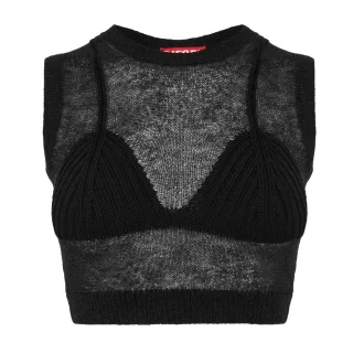 Diesel - "Arstica" Kurzes Top für Damen, Jerseyware (Schwarz)