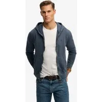 Superdry Kapuzensweatjacke CLASSIC ESSENTIAL ZIPHOOD mit Reißverschluss, aus Baumwolle und angerauter Sweatware