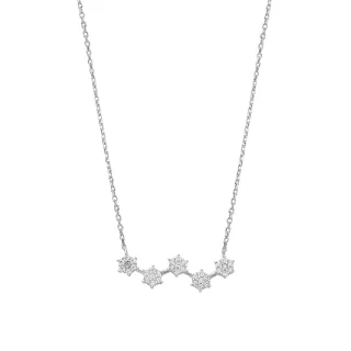 Luxenter Sterling Silber 925 Halskette mit rhodiniertem Brillant Zirkonia - Rani