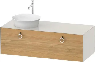 Duravit White Tulip Konsolenwaschtischunterbau wandhängend Natur Eiche & Nordic Weiß Matt & Seidenma WT4982LH5390010