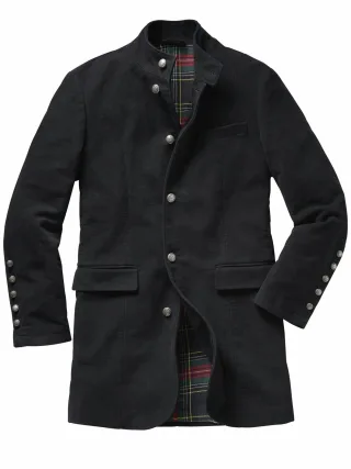 Mey & Edlich Herren West End Coat Schwarz Obermaterial: 48 % Baumwolle, 47 % Polyamid, 5 % Elasthan