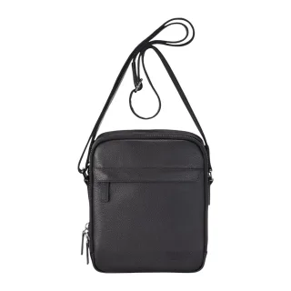 Echtes Leder Schwarz Vintage Messenger Crossbody Reisetasche - Hawthrone