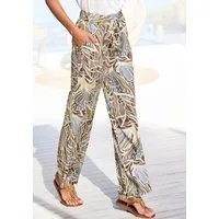 LASCANA Palazzohose aus softer Viskose leichte Sommerhose mit Alloverprint und Taschen, Strandhose