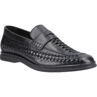 Hush Puppies Bowie Leder Herren Schwarze Slipper
