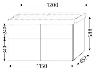 Sanipa Waschtischunterbau mit Auszügen 3way BR51648