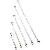 Firetti Kettenverlängerung Schmuck Geschenk Verlängerung für Armbänder, Ketten und Fußketten (Set, 5-tlg), Made in Germany