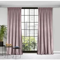 Design91 Vorhang Samtvorhänge 140x270 cm 135x300 cm (1 St), Kräuselband, blickdicht, Samt, Wohnzimmer Tunnelzug