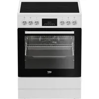 BEKO Elektro-Standherd FBM67320WS, mit Teleskopauszug nachrüstbar, SteamShine® – Die Dampfreinigung des Backofens