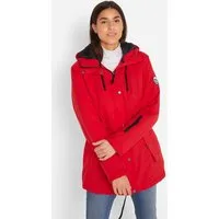 bonprix Funktionsjacke wasserdichter Parka, mit Kapuze, lässig geschnitten, mit Stehkragen