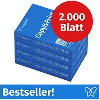 Easyprint Drucker- und Kopierpapier Kopierpapier 2000 Blatt A4 Premium Hochweiß CIE 160 Testsieger PEFC, PEFC-Zertifikat (GFA-PEFC-COC-500582)