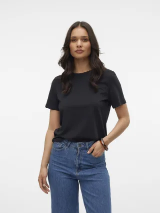 VERO MODA - VMPAULINA SS T-SHIRT JRS NOOS Black - Gr. - XL