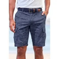 John Devin Cargoshorts - Bermuda mit Cargotaschen und sommerlichem Palmen Druck Shorts aus elastischer Baumwolle, modisch bedruckt