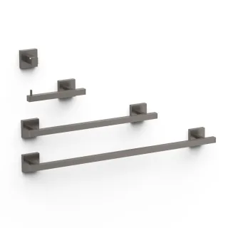 Tres Set bestehend aus 2 Handtuchhaltern + 1 Papierhalter ohne Deckel + 1 Haken , 09598101GR 09598101GR