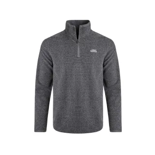 Weird Fish - "Errill" Fleece-Oberteil mit kurzem Reißverschluss für Herren (Frostgrau)