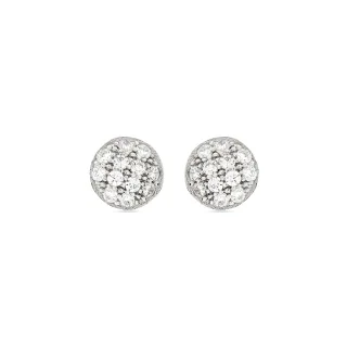 Luxenter Ohrringe aus 925er Sterlingsilber und funkelndem Zirkonia mit Rhodiumbeschichtung – Micmir