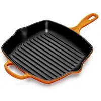 LE CREUSET Grillpfanne Grillpfanne 26 cm Signature ofenrot, Gusseisen, emailliert, ofenrot, Handreinigung, backofengeeignet