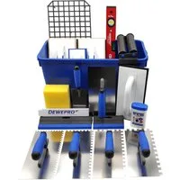 DEWEPRO Fliesenrollenwasch-Set DEWEPRO Profi Fliesenleger Waschset 20-teilig 22l Box Werkzeug Zubehö, (20-tlg., DEWEPRO Profi Fliesenleger Waschset 20-teilig 22l Box Werkzeug Zubehör)