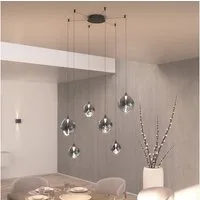 Neona LED Deckenleuchte SOMOS, Dimmbar per Wandschlater in 3 Stufen, LED fest integriert, Warmweiß