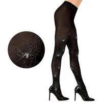Widmann S.r.l. Kostüm Glitzernde Spinnen Strumpfhose für Damen 40 DEN