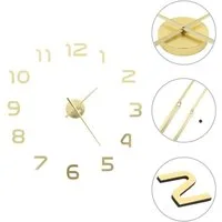 tinkaro Uhr 3D-Wanduhr CALLUM Ethylen-Vinylacetat XXL-Golden