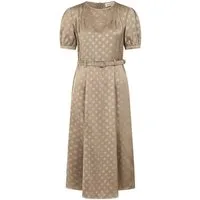 Banned A-Linien-Kleid Iris Polka Dot Braun Swing Vintage Rockabilly Gepunktet