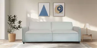 Dorel Home 3-Sitzer "Allie Curved Schlafsofa 209 cm" Bettfunktion (110/190), verstellbare Rückenlehne, Cord u. Velours