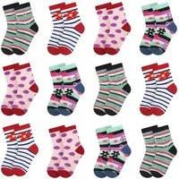 L&K-II Langsocken 2803-2809 (Beutel, 10/12 Paar) Mädchen Socken aus Baumwolle
