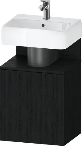 Duravit Qatego Waschtischunterbau wandhängend Eiche Schwarz Matt 440x350x645 mm - QA4076R16160000 QA4076R16160000