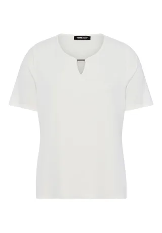 FRANK WALDER - Blusenshirt NOS mit Metallsteg ecru - Gr. - 46