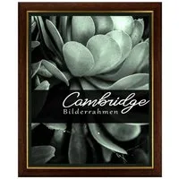 Einzelrahmen Bilderrahmen Cambridge, (1 Stück), 24x30 cm, Nussbaum Gold, Holz