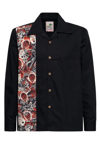 King Kerosin Herren Panel Hemd Rockabilly