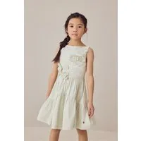 LAURA ASHLEY Volantkleid Laura Ashley Mehrlagiges Kleid mit Blumendeko (1-tlg)