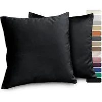 Beautex Kissenhüllen Samt 2er Set, Premium Kissenbezug, Sofa- und Dekokissen, (2 Stück), extra weich, viele Farben und Größen, verdeckter Reißverschluss