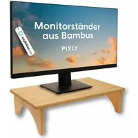 pixly Monitor-Halterung Ergonomischer Monitorständer 40 x 24 x 10,5 cm, (1-tlg., Platzsparender Laptop-Stand & Drucker-Erhöhung, ergonomische Monitorerhöhung, Bildschirm Tisch für Monitore bis 27)