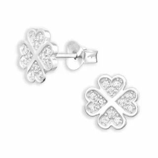 Blatt Ohrringe aus 925 Silber