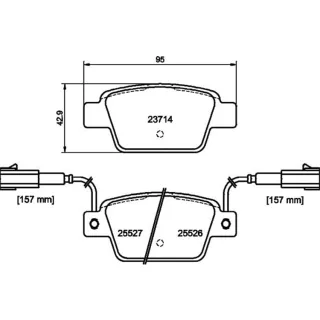 Hella Bremsbel?ge hinten Fiat Bravo Lancia Delta